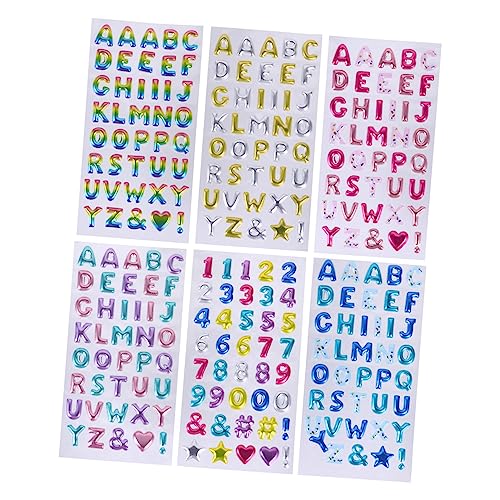 BESPORTBLE 6Blätter Glitzer Und Zahlenaufkleber Selbstklebende Aufkleber Dekorative Alphabet Und Zahlensticker Für Kreative Projekte Und Bastelarbeiten BESPORTBLE 6Blätter Glitzer Und Zahlenaufkleber Selbstklebende Aufkleber Dekorative Alphabet Und Zahlensticker Für Kreative Projekte Und Bastelarbeiten von BESPORTBLE