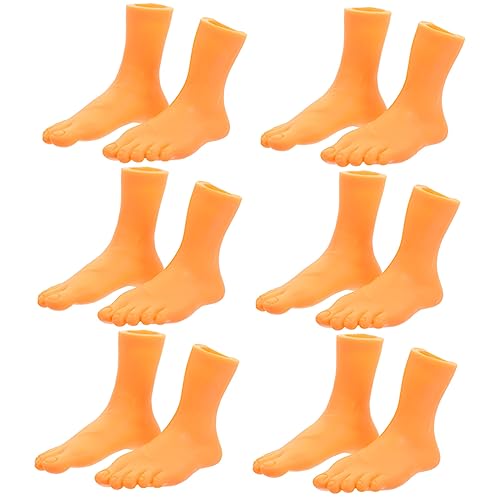 BESPORTBLE 6Paare Interaktive Fuß Fingerpuppen Mini Füße Für Geschichtenerzählen Und Fingerpuppen Für Erwachsene OPP Beutel Verpackung von BESPORTBLE