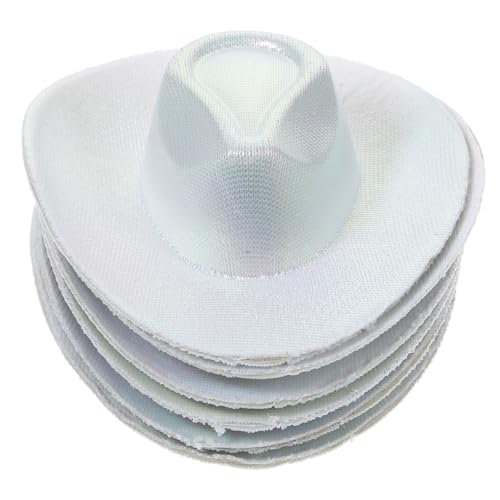 BESPORTBLE 6Stücke Cowboyhut Süße Cowgirl Hüte Für Puppenhaus Dekoration Kreative DIY Accessoires Aus Kunstleder Ergänzung Für Partys Und Bastelprojekte von BESPORTBLE