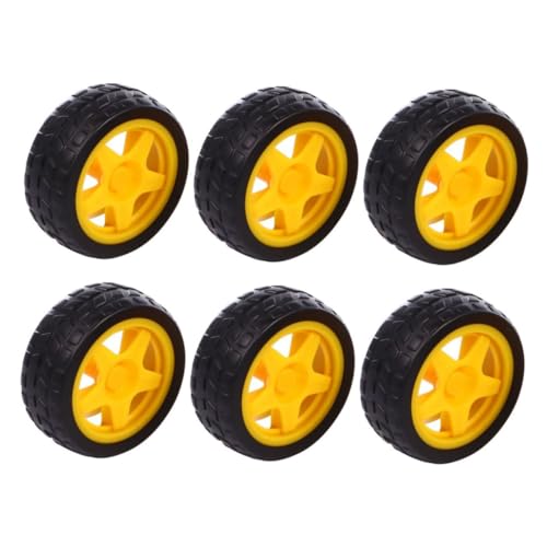 BESPORTBLE 6Stücke Gummiräder Für Roboter Tracking Zubehör Hochwertige Spielzeugautoräder Für Kreative Projekte Und Lernspiele Für DIY Roboter Und Elektroautos BESPORTBLE 6Stücke Gummiräder Für Roboter Tracking Zubehör Hochwertige Spielzeugautoräder Für Kreative Projekte Und Lernspiele Für DIY Roboter Und Elektroautos von BESPORTBLE