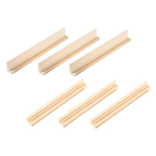 BESPORTBLE 6Stücke Holz Domino Halter Wiederverwendbare DIY Domino Tabletts Für Kreative Spiele Holzausstellungsständer Für Spielesammlungen von BESPORTBLE