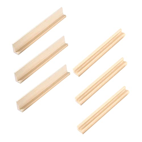 BESPORTBLE 6Stücke Holz Domino Racks Multifunktionale Zur Präsentation Von Domino Für Kreative DIY Projekte Und Holzkunst Stabil Und Langlebig von BESPORTBLE