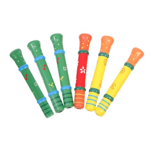 BESPORTBLE 6Stücke Holzpfeife Musikinstrumente Für Kreative Geschenkidee Für Feste Und Anlässe Leicht Und Tragbar Fördert Musikalische Fähigkeiten von BESPORTBLE