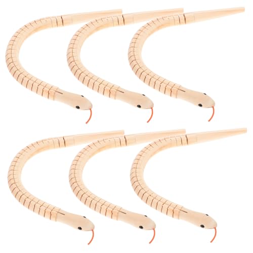 BESPORTBLE 6Stücke Holzschlange Natürliches Holzspielzeug Wackelige Schlangen für Kreatives DIY für Dekoration und Lernspielzeug Fördert Hand Augen Koordination und Kreativität BESPORTBLE 6Stücke Holzschlange Natürliches Holzspielzeug Wackelige Schlangen für Kreatives DIY für Dekoration und Lernspielzeug Fördert Hand Augen Koordination und Kreativität von BESPORTBLE