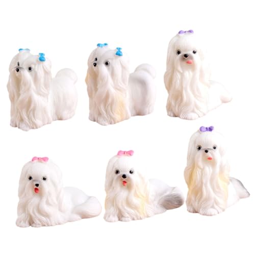 BESPORTBLE 6Stücke Hundefiguren Aus Niedliche Welpen Statuen Für Mikro Landschaften Garten Und Basteldekoration Kleine Tierfiguren Zum Verzieren von BESPORTBLE