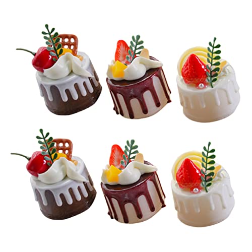 BESPORTBLE 6Stücke Künstliche Kuchendekoration Realistische Falsche Kuchen Für Fotografie Und Desserttischdekoration Langlebige Lebensmittelmodelle von BESPORTBLE