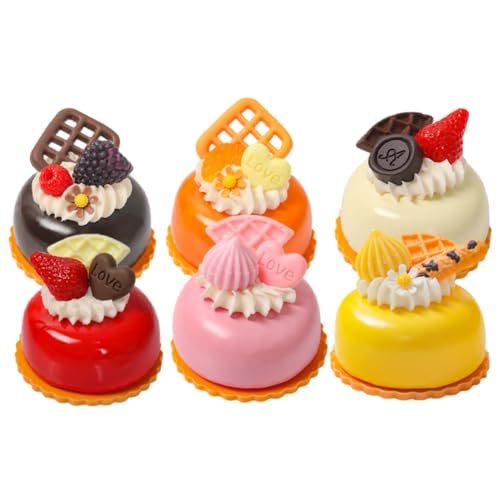 BESPORTBLE 6Stücke Lebensechte Kuchenmodelle Französische Kuchen Realistische Dekorationsartikel Für Zuhause Geschäft Bäckerei Restaurant Und Hochzeiten von BESPORTBLE