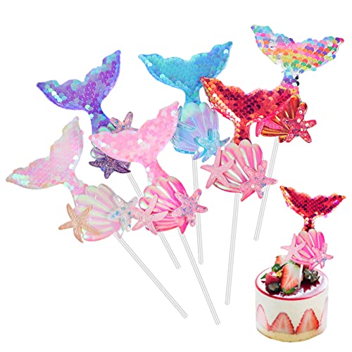 BESPORTBLE 6Stücke Meerjungfrau Kuchendekoration Glitzernde Meerjungfrau Tail Cupcake Picks Für Geburtstagsfeiern Unterwasser Themenpartys Und Besondere Anlässe Sicher Und Charmant BESPORTBLE 6Stücke Meerjungfrau Kuchendekoration Glitzernde Meerjungfrau Tail Cupcake Picks Für Geburtstagsfeiern Unterwasser Themenpartys Und Besondere Anlässe Sicher Und Charmant von BESPORTBLE