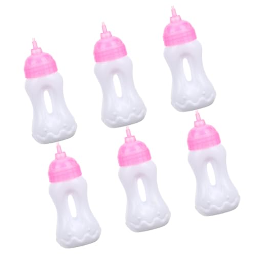 BESPORTBLE 6Stücke Mini Babypuppenflaschen Leere Milch Und Saftflaschen Für Puppenhaus Zubehör Für Puppenliebhaber von BESPORTBLE