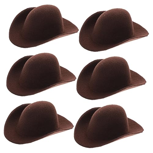 BESPORTBLE 6Stücke Mini Cowboyhüte Für Partydekoration Kleiner Western Cowboy Hut Für Bastelprojekte Und Flaschen Dekoration Farbe von BESPORTBLE