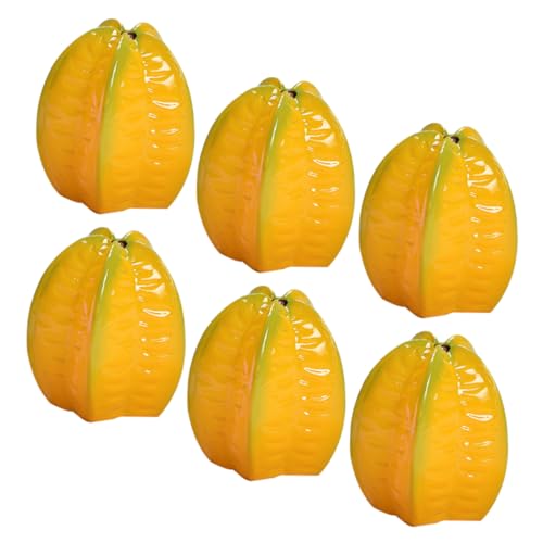 BESPORTBLE Realistische Harz Miniatur Spielzeug 6 Pack Für Decor Gefälschte Obst Requisiten Handwerk von BESPORTBLE