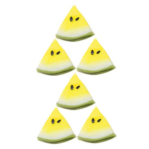 BESPORTBLE 6Stücke Mini Künstliche Wassermelonenscheiben Lebendige Früchte Deko Für Puppenhaus Und Szenen Als Gefälschte Wassermelonenscheibe Für Kreative von BESPORTBLE