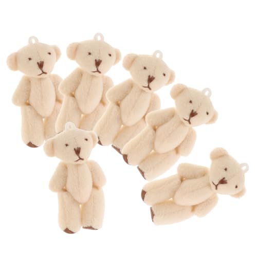BESPORTBLE 6Stücke Mini Plüsch Kuscheltier Anhänger Für Dekoration Für Babypartys Schlüsselanhänger Für Taschen Kreative Spielideen Mit Wechselbaren Outfits von BESPORTBLE