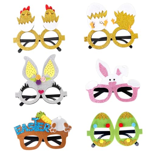 BESPORTBLE 6Stücke Osterpartybrillen Lustige Dekorationsbrillen Für Ostern Häschen Küken Und Karottenmotiven Für Kostümpartys Und Fröhliche Feiern BESPORTBLE 6Stücke Osterpartybrillen Lustige Dekorationsbrillen Für Ostern Häschen Küken Und Karottenmotiven Für Kostümpartys Und Fröhliche Feiern von BESPORTBLE