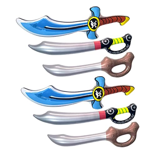 BESPORTBLE 6Stücke Pack Aufblasbare Piratenschwerter Und Rollenspiel Für Aufführungen Und Kreative Spiele Vielseitig Einsetzbar von BESPORTBLE