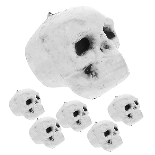 BESPORTBLE 6Stücke Schädel Requisiten Gruselige Halloween Deko Für Kostümparty Und Escape Room Spiele Realistisches Design Und Praktische Anwendung von BESPORTBLE