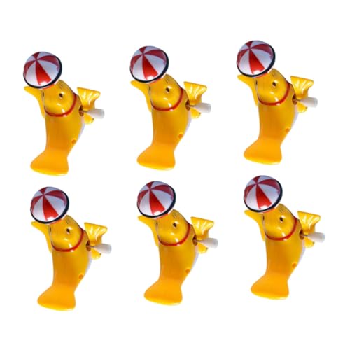 BESPORTBLE Aufziehspielzeug Seelöwe 6 Stück Kognitives Kinderspielzeug Buntes Tiermodellspielzeug für Kinder Einfache Handhabung Kreatives Uhrwerkspielzeug für Geburtstagsgeschenke von BESPORTBLE