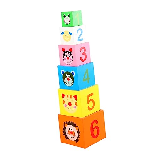 BESPORTBLE 6Stücke Stapelbares Blockspielzeug für Teiliges Interaktives Eltern Junge Mädchen zur Frühen von Motorischen Fähigkeiten und Sowie Formenerkennung für Kleinkinder Ab Jahren von BESPORTBLE