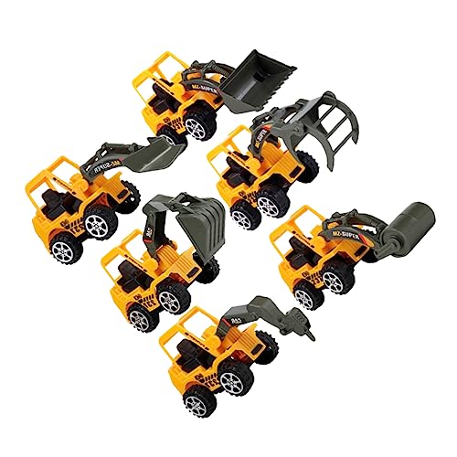 BESPORTBLE 6Stücke Teiliges Bagger Spielzeugset Baustellenfahrzeuge Für Kleinkinder Schaufelbagger Und Schiebespielzeug Für Jungen Und Robustes Spielzeugauto Kit Für Drinnen BESPORTBLE 6Stücke Teiliges Bagger Spielzeugset Baustellenfahrzeuge Für Kleinkinder Schaufelbagger Und Schiebespielzeug Für Jungen Und Robustes Spielzeugauto Kit Für Drinnen von BESPORTBLE