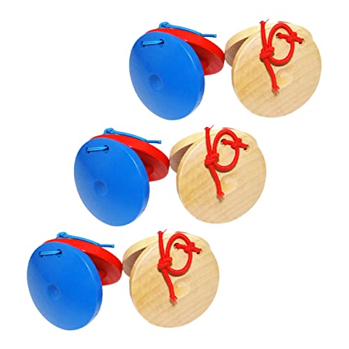 BESPORTBLE 6Stücke Teiliges Castanet Für Musikinstrumente Zur Frühen Musikalischen Bildung Percussion Für Rhythmus Und Klangentwicklung von BESPORTBLE