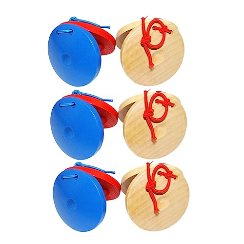 BESPORTBLE 6Stücke Teiliges Castanet aus Musikspielzeug für Frühe Bildung Langlebige Percussion Instrumente für Jungen und Fördert Musikalische Interaktion und Freude an Musik von BESPORTBLE