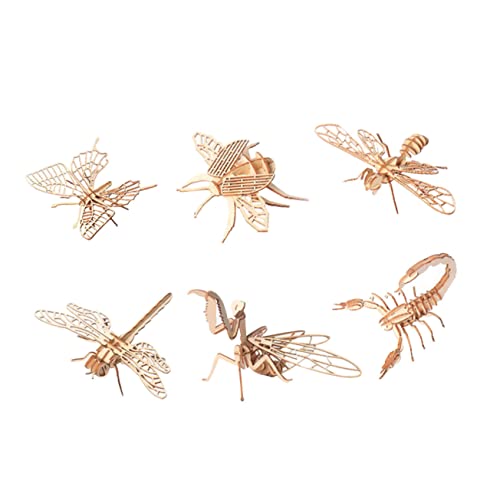 BESPORTBLE 6Stücke Teiliges Holz Puzzle für Umweltfreundliches DIY Insekten Montagespielzeug aus Holz Sicheres und Langlebiges für Kreative Bastelstunden für Geburtstage BESPORTBLE 6Stücke Teiliges Holz Puzzle für Umweltfreundliches DIY Insekten Montagespielzeug aus Holz Sicheres und Langlebiges für Kreative Bastelstunden für Geburtstage von BESPORTBLE