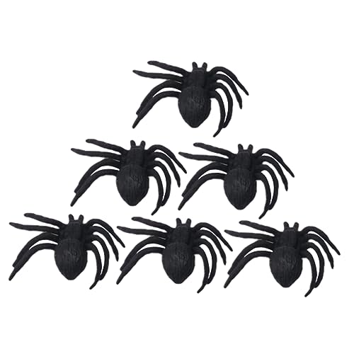 BESPORTBLE 6Stücke Teiliges Realistische Gummispinnen Für Halloween Dekoration Requisiten Für Streiche Partys Und Gruselige Atmosphären Täuschend Aus Gefertigt von BESPORTBLE