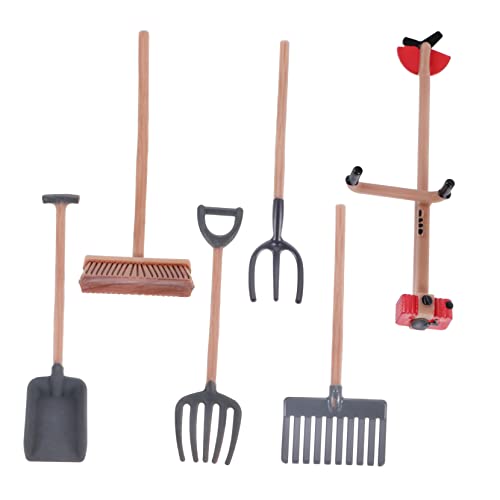 BESPORTBLE 6Stücke Teiliges Set Miniatur Bauernhof Zubehör Realistische Sandtisch Dekoration Imitierte Werkzeuge für Garten Umweltfreundliches Material von BESPORTBLE