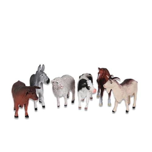 BESPORTBLE 6Stücke Teiliges Set Mit Mini Und Farmtierfiguren Aus Kunststoff Realistische Tiermodelle Für Lernspielzeug Kognitiven Fähigkeiten Und Fantasie von BESPORTBLE