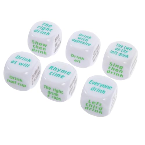 BESPORTBLE 6Stücke Teiliges Trinkspiel Würfelset Kreative Acrylwürfel für Partys und Spieleabende für Erwachsene und Studenten Robuste und Bruchfeste Leicht und Tragbar BESPORTBLE 6Stücke Teiliges Trinkspiel Würfelset Kreative Acrylwürfel für Partys und Spieleabende für Erwachsene und Studenten Robuste und Bruchfeste Leicht und Tragbar von BESPORTBLE