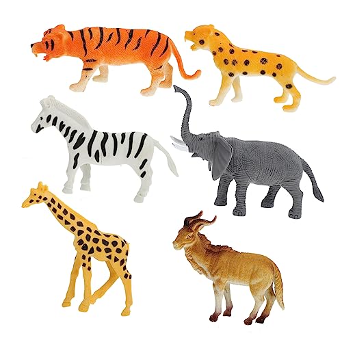 BESPORTBLE 6Stücke Tiermodell Realistische Simulationstier Figuren Für Wildtier Dekoration Und Lernspielzeug Giraffe Elefant Leopard Zebra Tiger BESPORTBLE 6Stücke Tiermodell Realistische Simulationstier Figuren Für Wildtier Dekoration Und Lernspielzeug Giraffe Elefant Leopard Zebra Tiger von BESPORTBLE