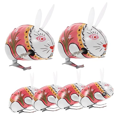 BESPORTBLE 6Stücke Wind Up Hasen Kunterbuntes Kinderspielzeug Für Verschleißfestes Neujahrsgeschenk Für Jahr des Hasen von BESPORTBLE