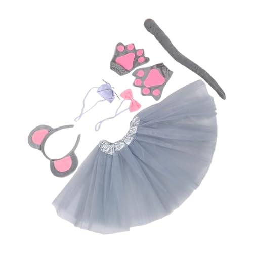 BESPORTBLE 7 Stück Teiliges Graues Mauskostüm mit Ohren Stirnband Schleife Tüllrock und Handschuhen Atmungsaktives Bequemes Outfit für Halloween Geburtstagsfeiern und Kostümpartys BESPORTBLE 7 Stück Teiliges Graues Mauskostüm mit Ohren Stirnband Schleife Tüllrock und Handschuhen Atmungsaktives Bequemes Outfit für Halloween Geburtstagsfeiern und Kostümpartys von BESPORTBLE