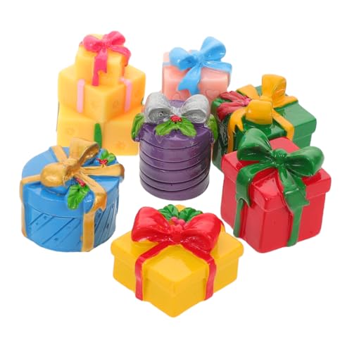 BESPORTBLE 7 Stück Teiliges Mini Resin Geschenkbox Handgefertigte Miniatur Weihnachtsdekoration aus Stabilem Farbechtem Resin für DIY Basteln Puppenhaus und Festtagsdeko BESPORTBLE 7 Stück Teiliges Mini Resin Geschenkbox Handgefertigte Miniatur Weihnachtsdekoration aus Stabilem Farbechtem Resin für DIY Basteln Puppenhaus und Festtagsdeko von BESPORTBLE