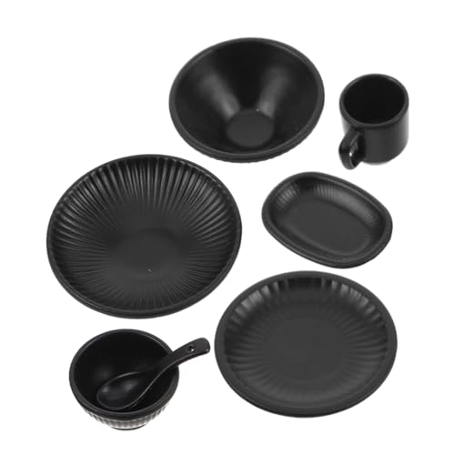 BESPORTBLE 7 Stück Teiliges Miniatur-küchengeschirr-Set mit Gestreiften Tellern und Tassen Japanischer Stil Kleines für Puppenhaus-Dekoration BESPORTBLE 7 Stück Teiliges Miniatur-küchengeschirr-Set mit Gestreiften Tellern und Tassen Japanischer Stil Kleines für Puppenhaus-Dekoration von BESPORTBLE