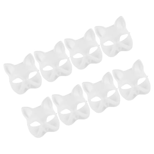 BESPORTBLE 7 Stücke Maske Maskerade Party Favors Kostüm Prop Party Favors Weiß Papier von BESPORTBLE