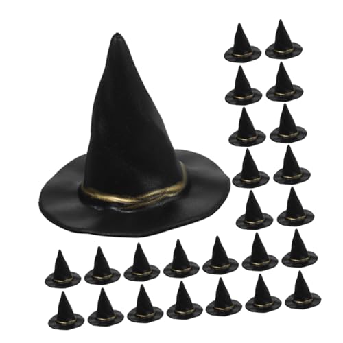 BESPORTBLE 72 Stück Miniatur Hexenhüte Schwarzer Kunststoff Hut Dekoration Halloween Party Zubehör DIY Basteln Puppenhaus Zubehör Kreative Kleine Partyhüte Langlebig und Einfach zu Verwenden von BESPORTBLE