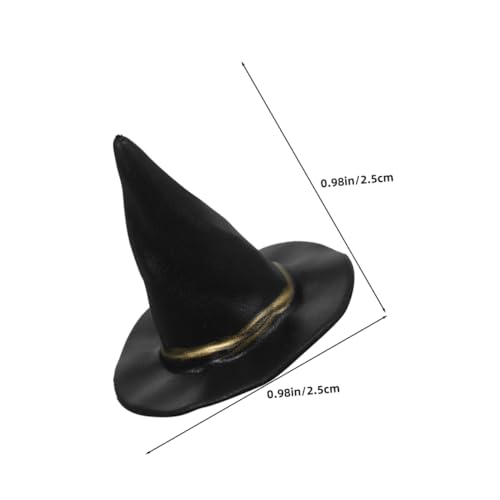 BESPORTBLE 72stücke Hexenhüte Aus Kunststoff Für Puppenhausdeko Und Diy-bastelprojekte Schwarze Miniaturhüte Als Halloween-party-dekoration Detailreiche Für Tisch Und Regaldekorationen von BESPORTBLE