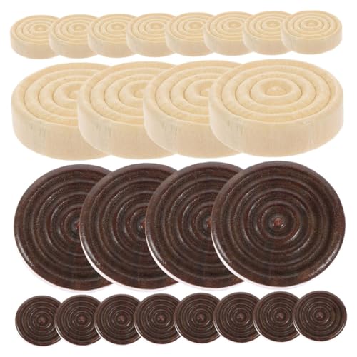 BESPORTBLE 72Stücke Holzkontrolleure Für Backgammon Und Schach Runde Holzspielsteine Und Zubehör Für Brettspiele Einsetzbar Ergänzung von BESPORTBLE