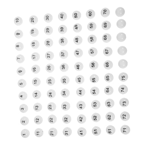 BESPORTBLE 75Stücke Kleine Lotteriekugeln Nummerierte Tombola Bälle Für Partys Und Aktivitätsrequisiten Weiße Lotteriespielbälle Für Gewinnspiele Und Verlosungen BESPORTBLE 75Stücke Kleine Lotteriekugeln Nummerierte Tombola Bälle Für Partys Und Aktivitätsrequisiten Weiße Lotteriespielbälle Für Gewinnspiele Und Verlosungen von BESPORTBLE