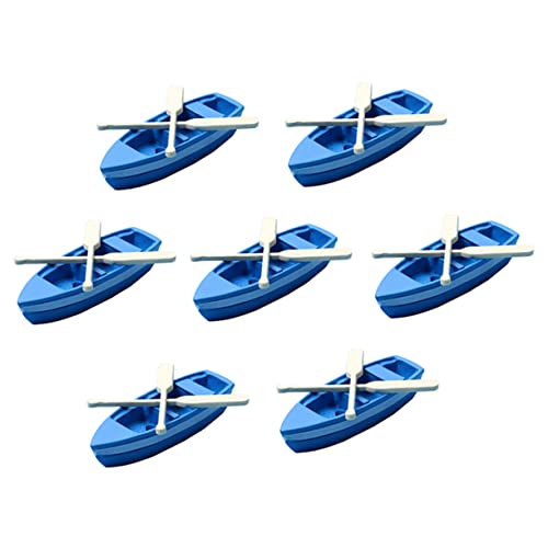 BESPORTBLE 7Satz Mini Holzboot mit Paddeln Teiliges DIY Dekorationsset für Puppenhaus und Strandlandschaften Perfektes Kinderspielzeug für Kreative Miniaturszenen Stressabbauend von BESPORTBLE
