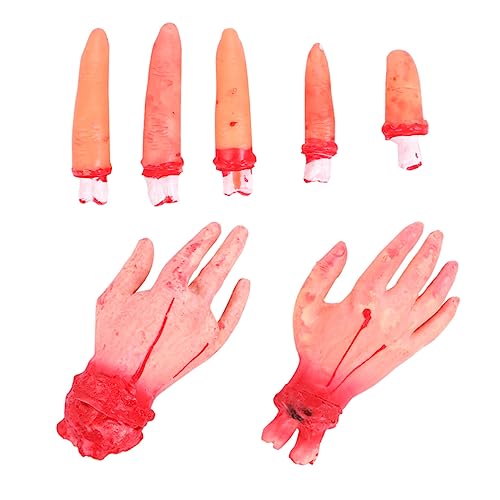 BESPORTBLE 7Stücke Teiliges Halloween Körperteil Gruselige Finger Und Hände Requisiten Für Unvergessliche Halloween Dekorationen Und Partys Für Erwachsene von BESPORTBLE