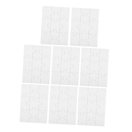 BESPORTBLE 8 Blatt Teiliges Blanko Holzpuzzle Sublimation und DIY Basteln Hitzebeständige Puzzle Teile mit Glatter Schimmernder Oberfläche für Personalisierte Geschenke Partyspiele und von BESPORTBLE