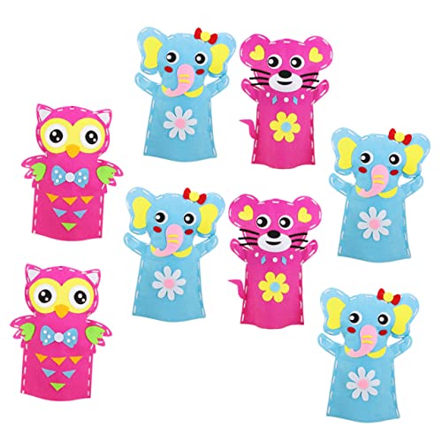 BESPORTBLE 8 Sätze DIY Handpuppen Bastelset für Teiliges Materialpaket für Kreative Tierhandpuppen Einfach zu Gestalten und Sicher für Rollenspiele und Kreative Bastelprojekte von BESPORTBLE