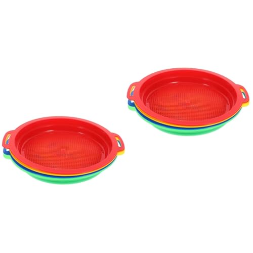 BESPORTBLE 8 Stck Teiliges Sandfiltersieb aus Robustem Kunststoff Kinderleichtes Strandspielzeug mit Griffen für Sandkasten Strand und Garten Leicht und Handlich für Ab Zufällige Farbe von BESPORTBLE