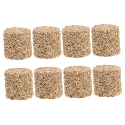BESPORTBLE 8 Stck. Teiliges Miniatur Heuballen Realistische Runde Stroh Simulation Langlebige Holz Deko für Puppenhaus Micro Szene Fotorequisit Vielseitig für Miniatur Farm und Gartendekor von BESPORTBLE