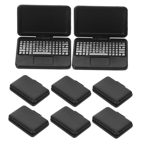 BESPORTBLE 8 Stück Faltbare Puppenhaus-laptops Realistische Kleine Computer-spielzeuge Interaktive Mini-Accessoires für Kreatives Rollenspiel und Frühe Bildung von BESPORTBLE