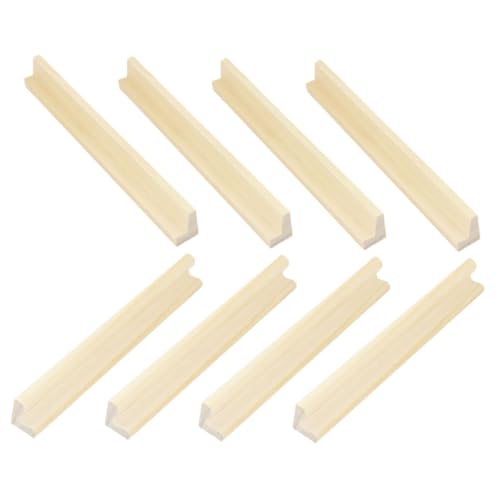 BESPORTBLE 8 Stück Holz Domino Halter Teiliges Natürliche Holzsockel Vielseitig für DIY Projekte Stabile Domino Display Basis Elegantes Design Präzise Verarbeitung für Heim und Basteln von BESPORTBLE