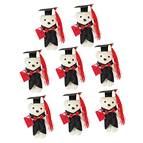 BESPORTBLE 8 Stück Teiliges Abschlussbären Dekorationen für DIY Blumensträuße Leichte und Handliche Plüschbären für Abschlussfeiern Hochwertige Langlebige Geschenkideen für Graduierungen von BESPORTBLE