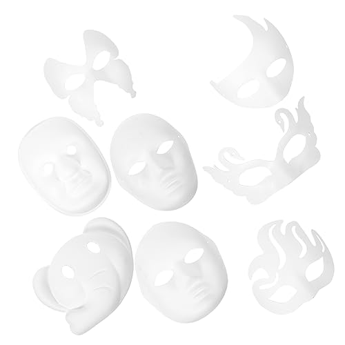 BESPORTBLE 8 Stück Teiliges DIY Papiermasken Weißem Papiermaschee Leichte Geruchsfreie Blanko Masken zum Bemalen Basteln und Gestalten für Halloween Fasching Kunstunterricht BESPORTBLE 8 Stück Teiliges DIY Papiermasken Weißem Papiermaschee Leichte Geruchsfreie Blanko Masken zum Bemalen Basteln und Gestalten für Halloween Fasching Kunstunterricht von BESPORTBLE